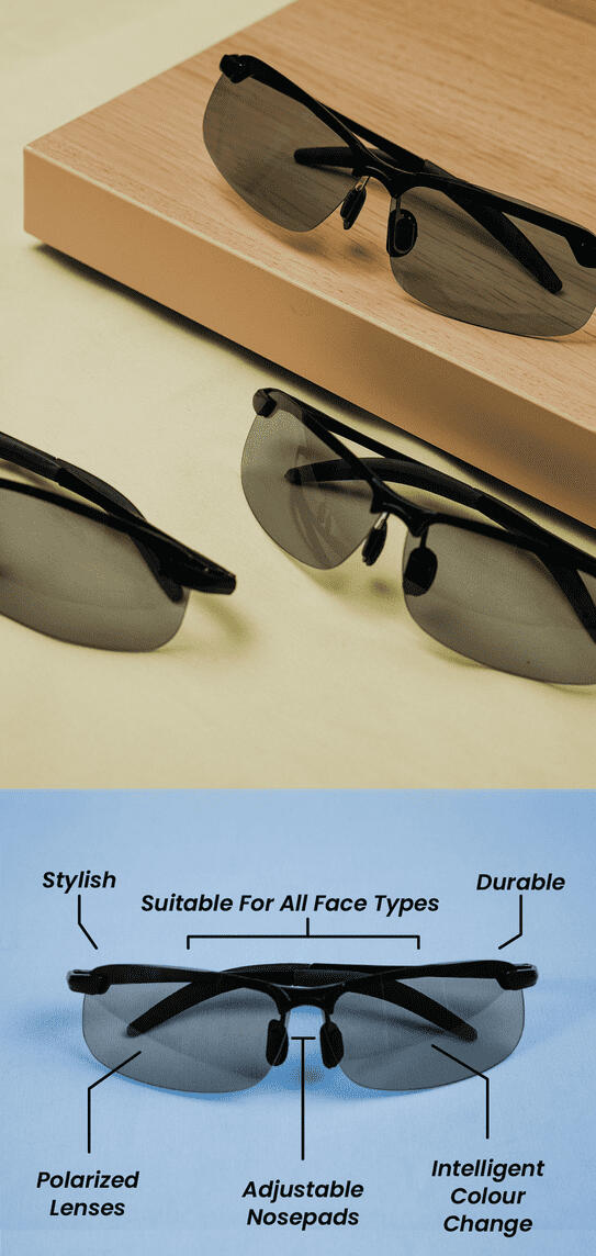 Polarized Chromatic Sunglasses comes with a black frame and features to support any activity.